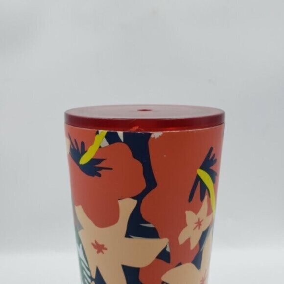 Starbucks Summer 2020 Red Hibiscus Tropical Stainless Steel Cold Cup Tum… - Picture 8 of 15